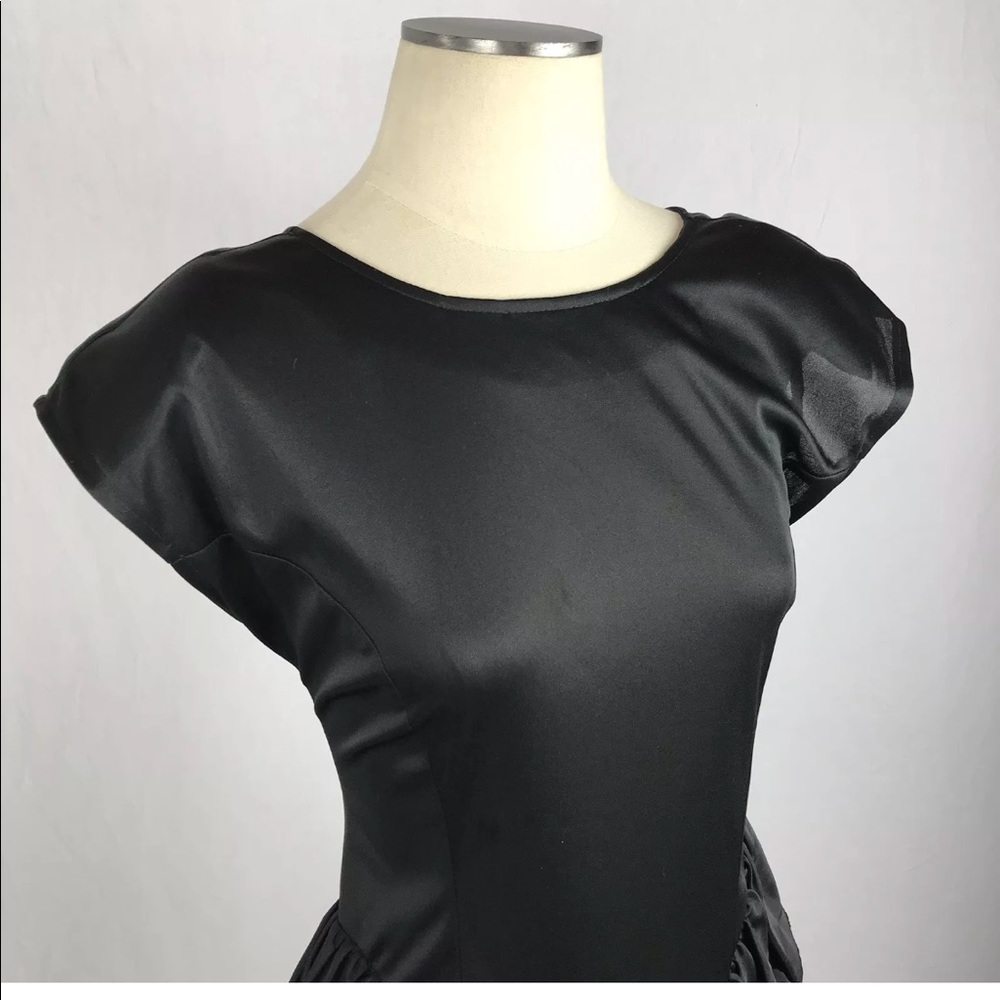 💕VTG Jackie O! Midi Dress Tiered Ruffles - Picture 2 of 7